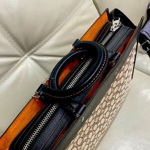 Used only twice Coach Rogue Brief In Signature Textile Jacquard